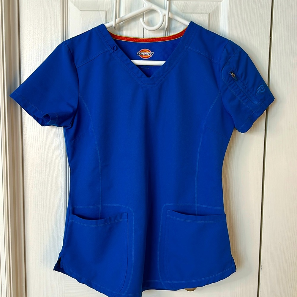 Women’s Royal Blue Dickies Scrub Top XS